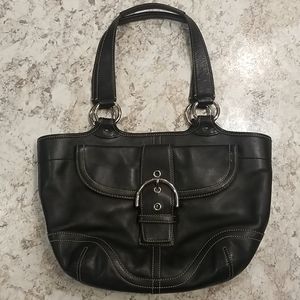 Coach black shoulder handbag